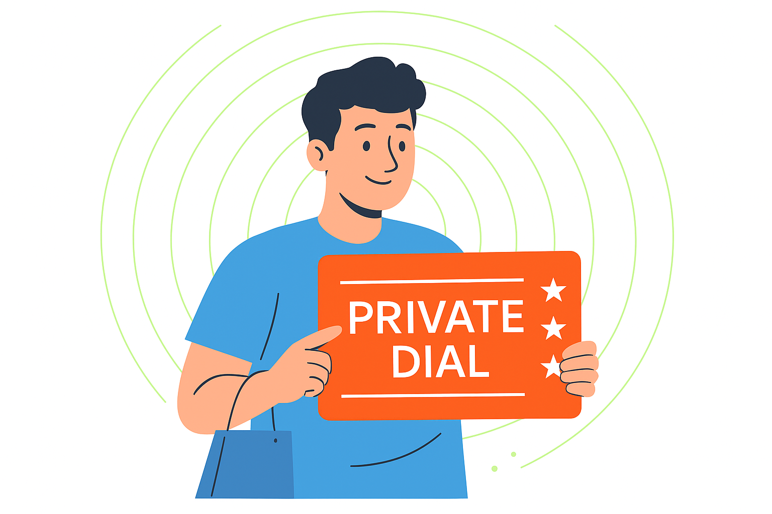 Customer holding their Private Dial ticket.